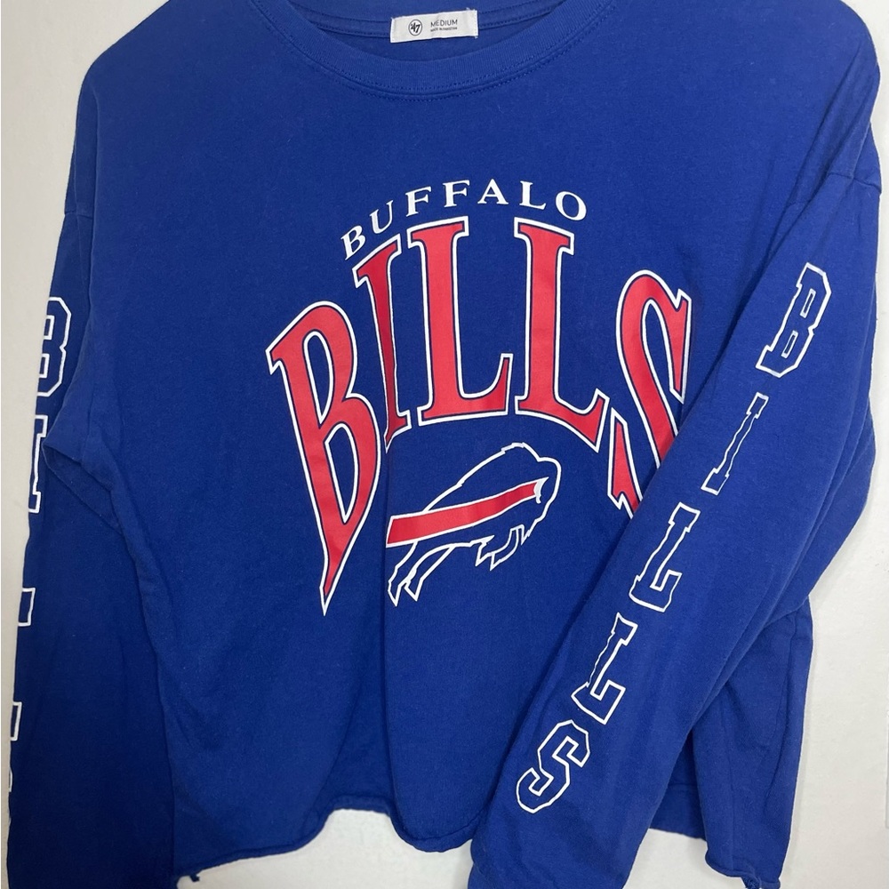 Buffalo Bills Long Sleeve Crop Top